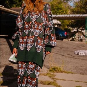 Dressed in LALA Intarsia Knit Tiger Sweater